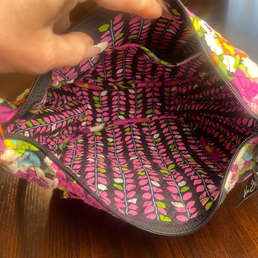 Vera Bradley Pink and Purple Quilted Shoulder Bag - Picture 10 of 14